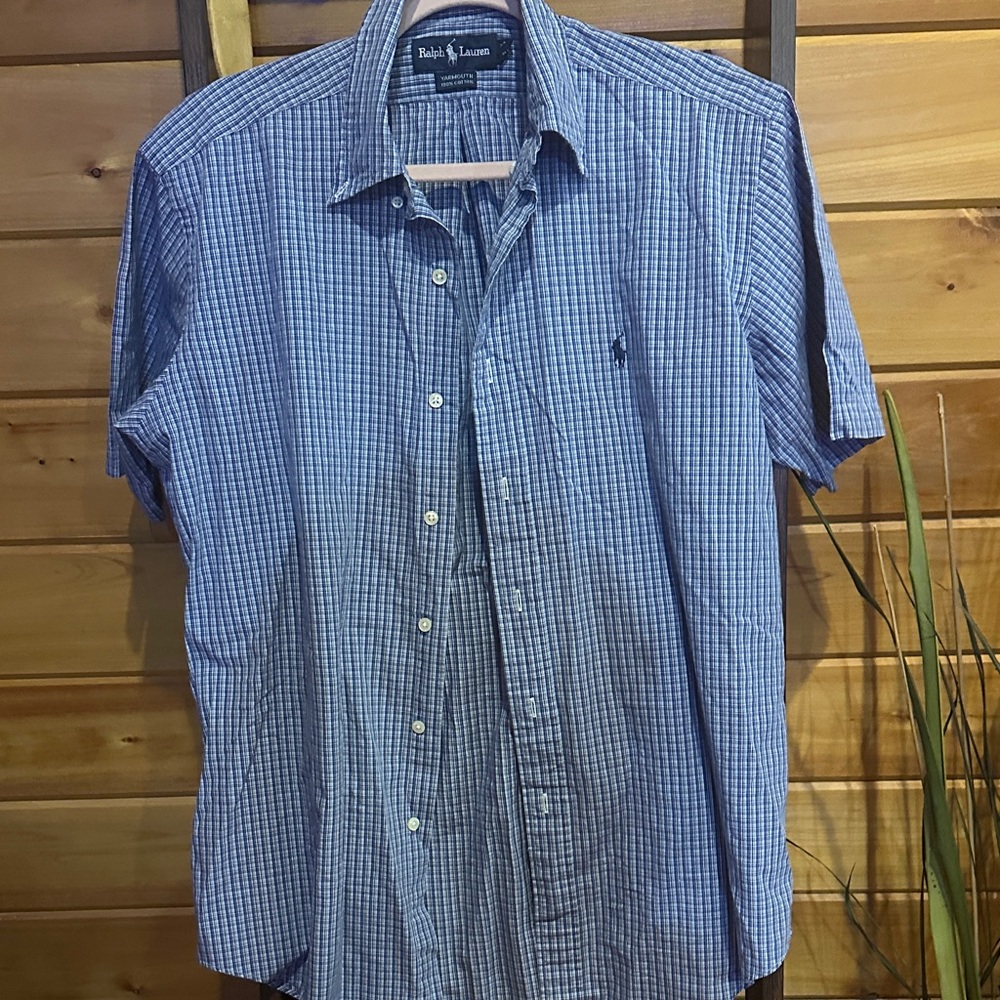 Ralph Lauren Men's Blue Plaid Shirt